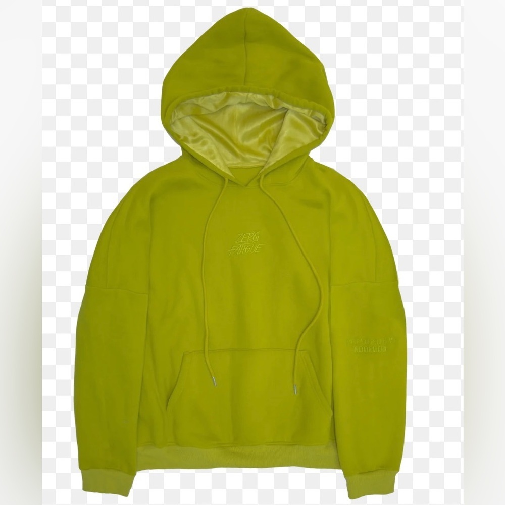 ZERO FATIGUE SILK PILLOW LINED HOODIE CHARTREUSE GREEN - M